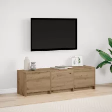   vidaXL TV szekrény LED világítással Művészi tölgy 140 x 34 x 40 cm