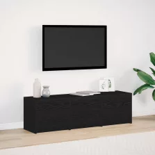   vidaXL TV szekrény LED világítással Fekete tölgy 140 x 34 x 40 cm