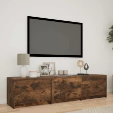   vidaXL LED-es tévéállvány Füstölt Tölgy 165 x 34 x 40 cm Mérnöki fa