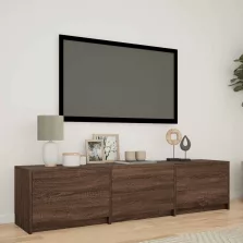   vidaXL LED-es tévéállvány Barna tölgy 165 x 34 x 40 cm Mérnöki fa