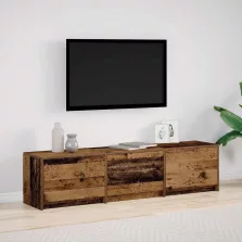   vidaXL TV szekrény LED világítással Öreg fa 162 x 34 x 40 cm Faanyag