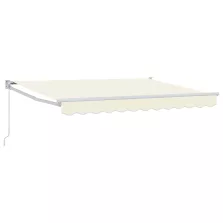 vidaXL Kézi Retraktálható Napernyő Krém 3 x 2 m