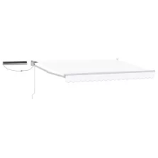 vidaXL Elektromos Kihúzható Napernyő Fehér 2,5 x 2 m