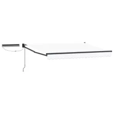 vidaXL Elektromos Kihúzható Napernyő Fehér 2,5 x 2 m