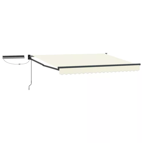vidaXL Elektromos Kihúzható Napernyő Krém 3,5 x 2,5 m
