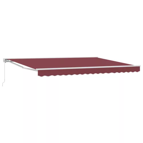 vidaXL Kézi Retraktálható Napernyő Burgundi 4 × 3 m