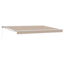 vidaXL Kézi Retraktálható Napernyő Bézs 4,5 × 3,5 m