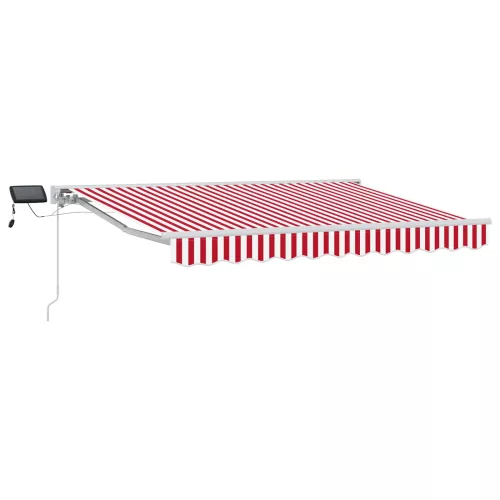 vidaXL Kézi napellenző keret LED világítással 3,5 x 2,5 m