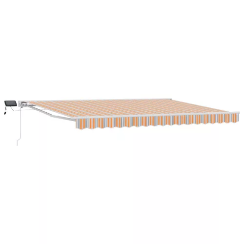 vidaXL Kézi napellenző keret LED világítással 4,5 × 3,5 m