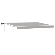   vidaXL Kézi napellenző keret LED világítással 4,5 × 3,5 m