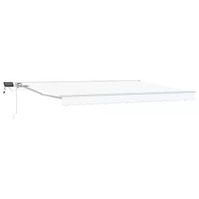   vidaXL Kézi napellenző keret LED világítással Fehér 5 × 3,5 m