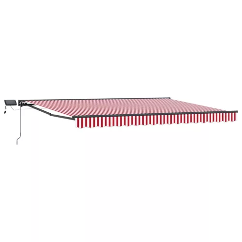 vidaXL Kézi napellenző keret LED világítással 4,5 × 3,5 m