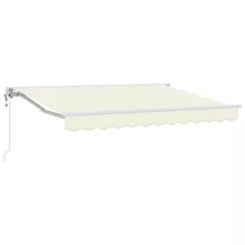 vidaXL Elektromos Kihúzható Napernyő Krém 3,5 x 2,5 m