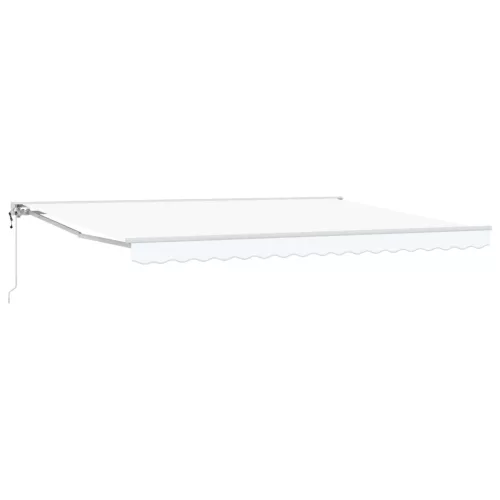 vidaXL Elektromos Kihúzható Napernyő Fehér 5 x 3 m