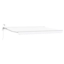 vidaXL Elektromos Kihúzható Napernyő Fehér 5 x 3 m