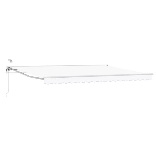 vidaXL Elektromos Kihúzható Napernyő Fehér 5 x 3 m