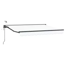 vidaXL Elektromos Kihúzható Napernyő Fehér 3,5 x 2 m