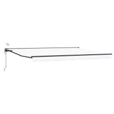 vidaXL Elektromos Kihúzható Napernyő Fehér 4 × 3 m