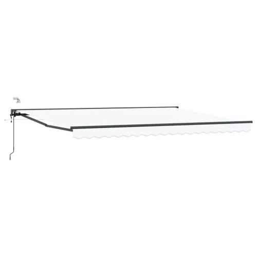 vidaXL Elektromos Kihúzható Napernyő Fehér 4 × 3 m