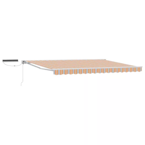 vidaXL Elektromos Kihúzható Napernyő Kék, Narancs, Fehér 4,5 × 3,5 m