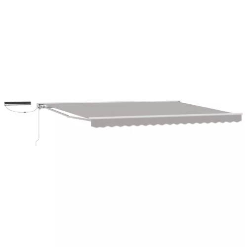 vidaXL Elektromos Kihúzható Napernyő Világosszürke 5 x 3 m