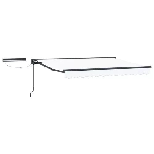 vidaXL Elektromos Kihúzható Napernyő Fehér 3,5 x 2 m