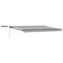   vidaXL Elektromos Kihúzható Napernyő Világosszürke 4 × 3,5 m