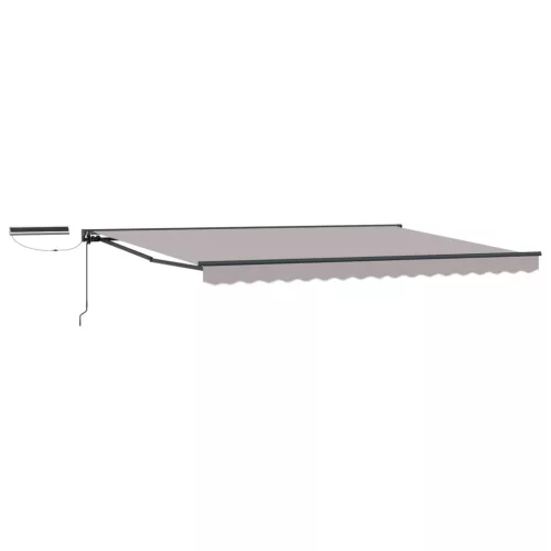 vidaXL Elektromos Kihúzható Napernyő Világosszürke 4,5 × 3,5 m