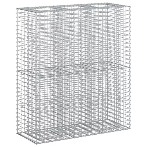 vidaXL Gabion emelt ágy 2 pcs Ezüst 130 x 50 x 150 cm Horganyzott acél
