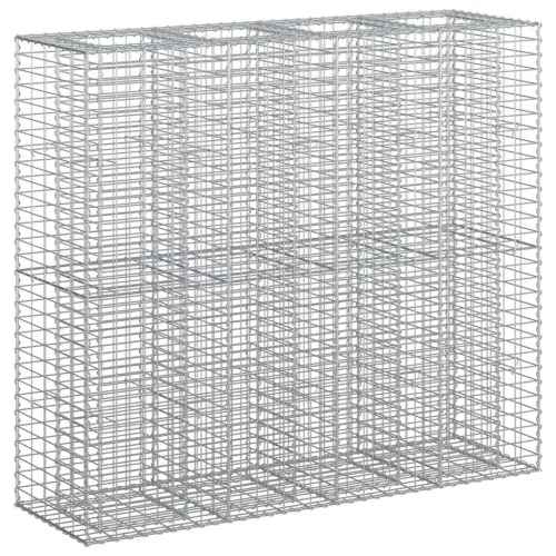 vidaXL Gabion emelt ágy 2 pcs Ezüst 170 x 50 x 150 cm Horganyzott acél