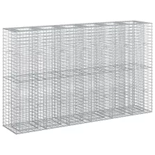   vidaXL Gabion emelt ágy 3 pcs Ezüst 250 x 50 x 150 cm Horganyzott acél