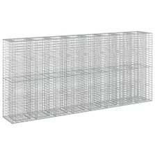   vidaXL Gabion emelt ágy 4 pcs Ezüst 330 x 50 x 150 cm Horganyzott acél