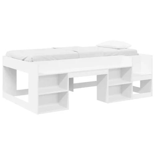 vidaXL Gyerekágy keret tárolóval Fehér 90 x 190 cm Szerelt Fa