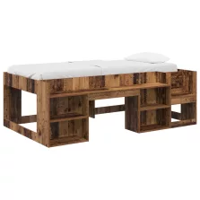   vidaXL Gyerekágy keret tárolóval Antik Fa 90 x 190 cm Szerelt Fa