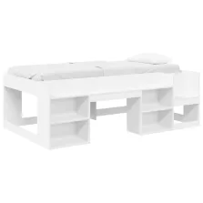   vidaXL Gyerekágy keret tárolóval Fehér 75 x 190 cm Szerelt Fa
