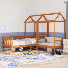   vidaXL Nappali Ágy Szett 3 pcs Faggyú barna Tömör fenyőfa