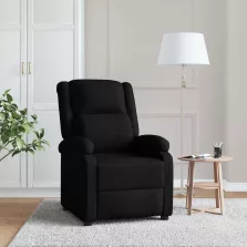 vidaXL fekete szövet dönthető fotel