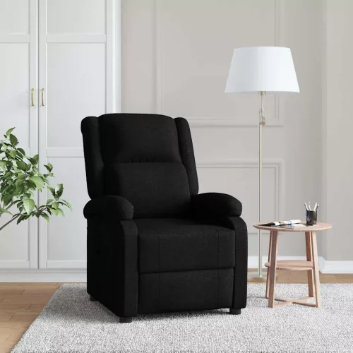 vidaXL fekete szövet dönthető fotel
