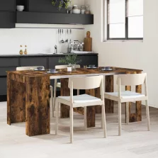   vidaXL Étkezőasztal 180 x 85 x 75 cm Szerelt Fa Füstös Tölgy