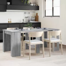   vidaXL Étkezőasztal 180 x 85 x 75 cm Szerelt Fa Szürke Sonoma