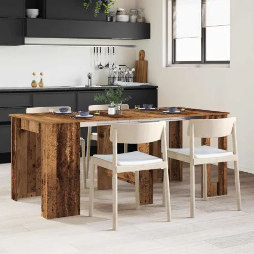 vidaXL Étkezőasztal 180 x 85 x 75 cm Szerelt Fa Antik Fa Négyszögletes