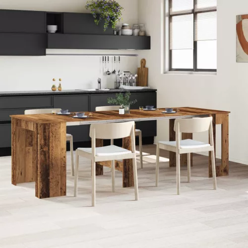 vidaXL Étkezőasztal 240 x 85 x 75 cm Szerelt Fa Antik Fa Négyszögletes