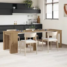   vidaXL Étkezőasztal 240 x 85 x 75 cm Szerelt Fa Kézműves Tölgy