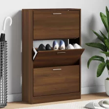   vidaXL barna tölgyszínű szerelt fa cipősszekrény 63x24x103 cm