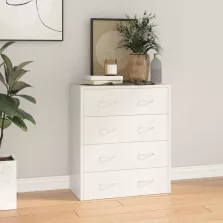   vidaXL magasfényű fehér tálalószekrény 4 fiókkal 60 x 30,5 x 71 cm