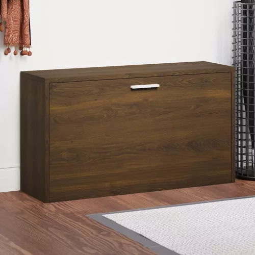 vidaXL barna tölgyszínű szerelt fa cipőtároló pad 80 x 24 x 45 cm