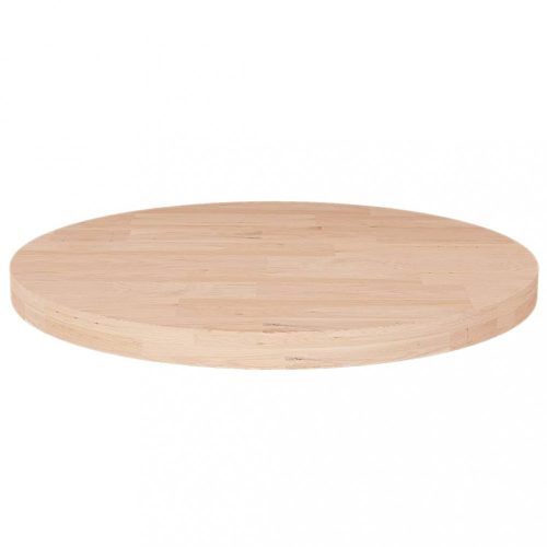 vidaXL kerek kezeletlen tömör tölgyfa asztallap Ø50 x 2,5 cm