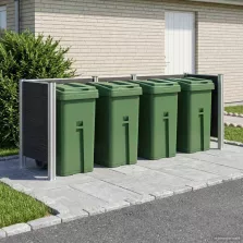  vidaXL Hulladék Gyűjtő Kerítés Szürke 315 x 85 x 115 cm