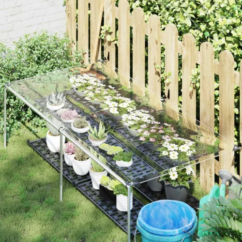 vidaXL Ponyva fémfülekkel Átlátszó 1 x 2 m Polietilén