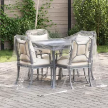 vidaXL Ponyva fémfülekkel Átlátszó 2 x 2 m Polietilén